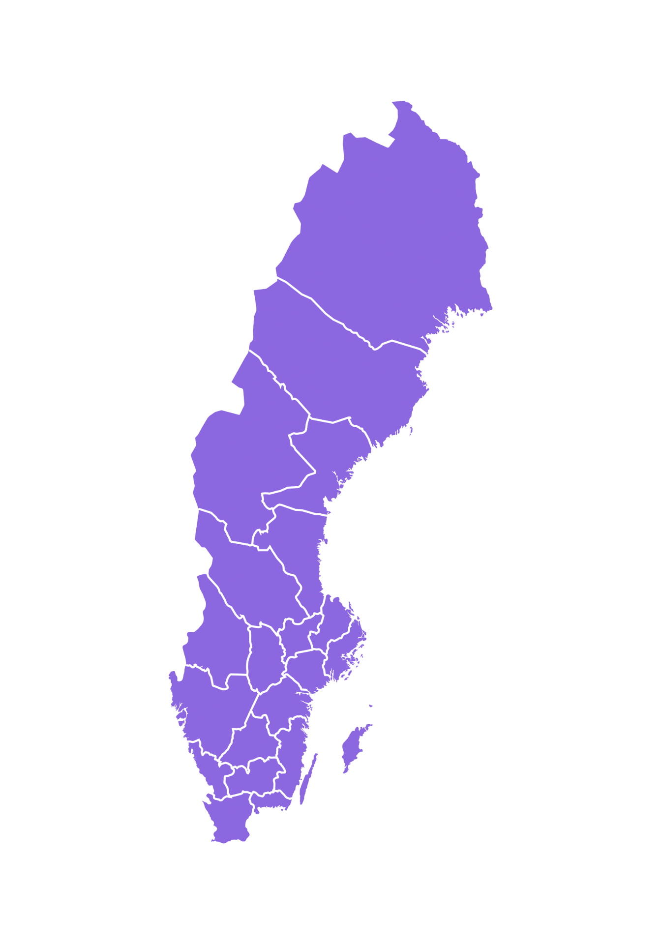 Karta över Sverige med live-aktivitet